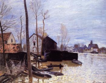 Alfred Sisley : Flooding at Moret